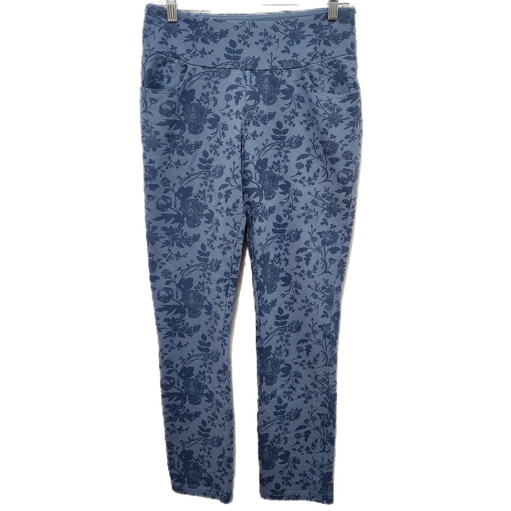 d & Co Active Floral Active Pants Athleisure 
Soft Pull‎ On Women's Size Small